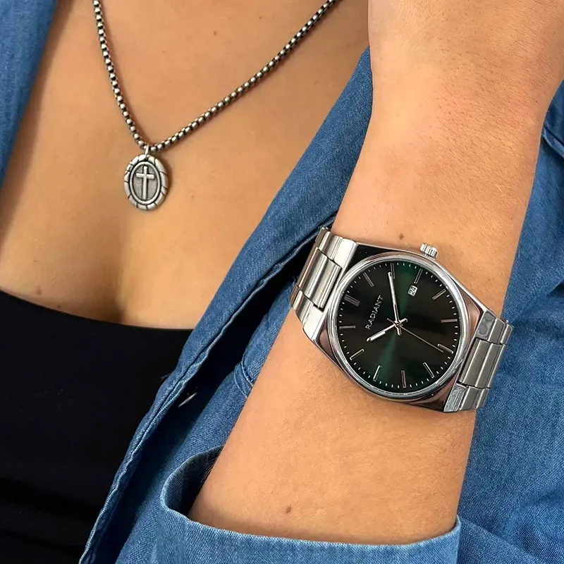 Radiant Air Reloj de Mujer Dorado con Esfera Verde