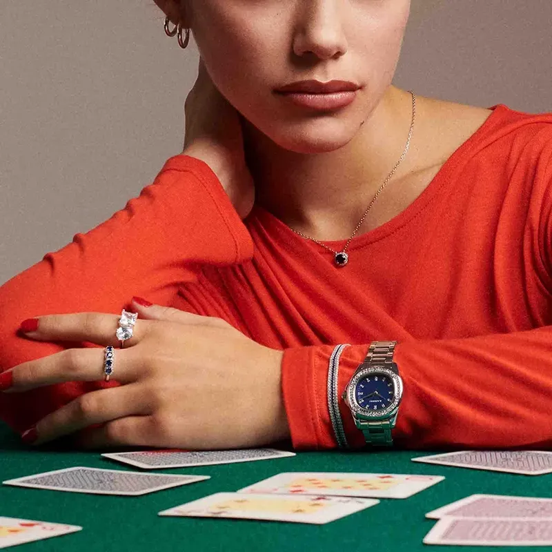 Radiant Scape Reloj de Mujer Azul Plateado con Brazalete de Acero