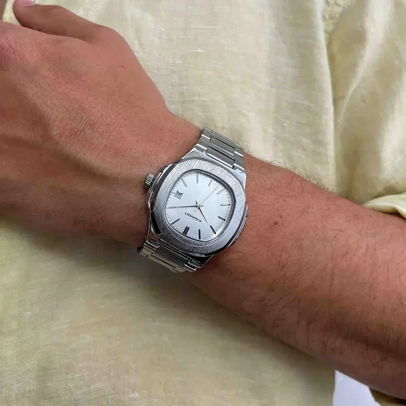 Radiant T-Time Reloj de Hombre Plateado Caja Hexagonal