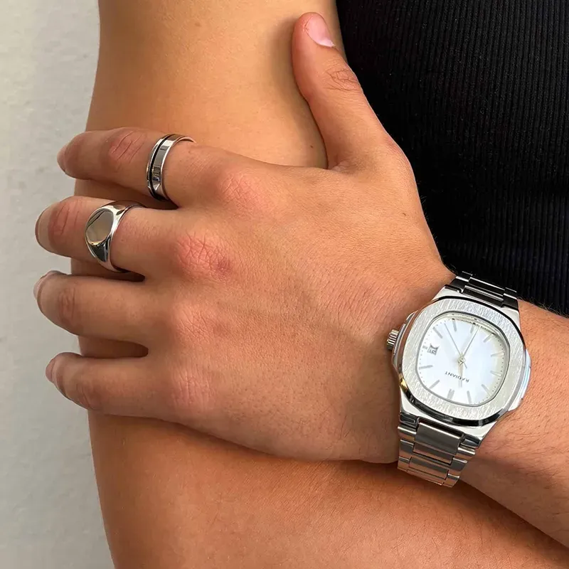 Radiant T-Time Reloj de Hombre Plateado Caja Hexagonal