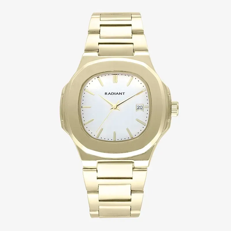 Radiant T-Time Reloj de Hombre Dorado Caja Hexagonal