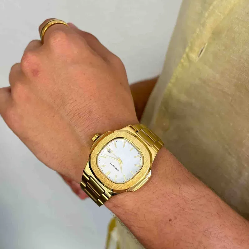 Radiant T-Time Reloj de Hombre Dorado Caja Hexagonal