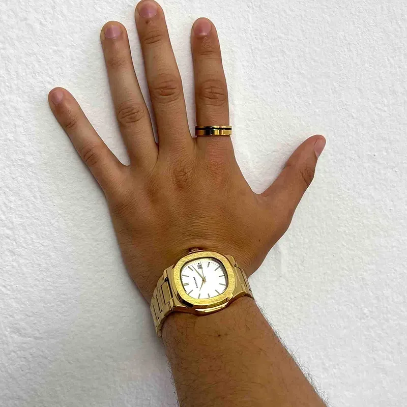 Radiant T-Time Reloj de Hombre Dorado Caja Hexagonal