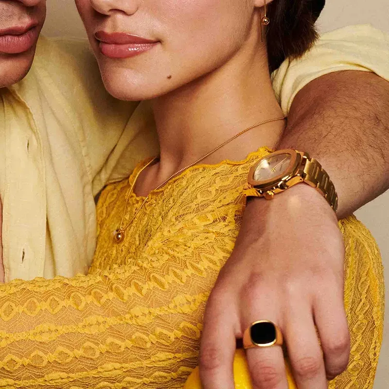 Radiant T-Time Reloj de Hombre Dorado Caja Hexagonal