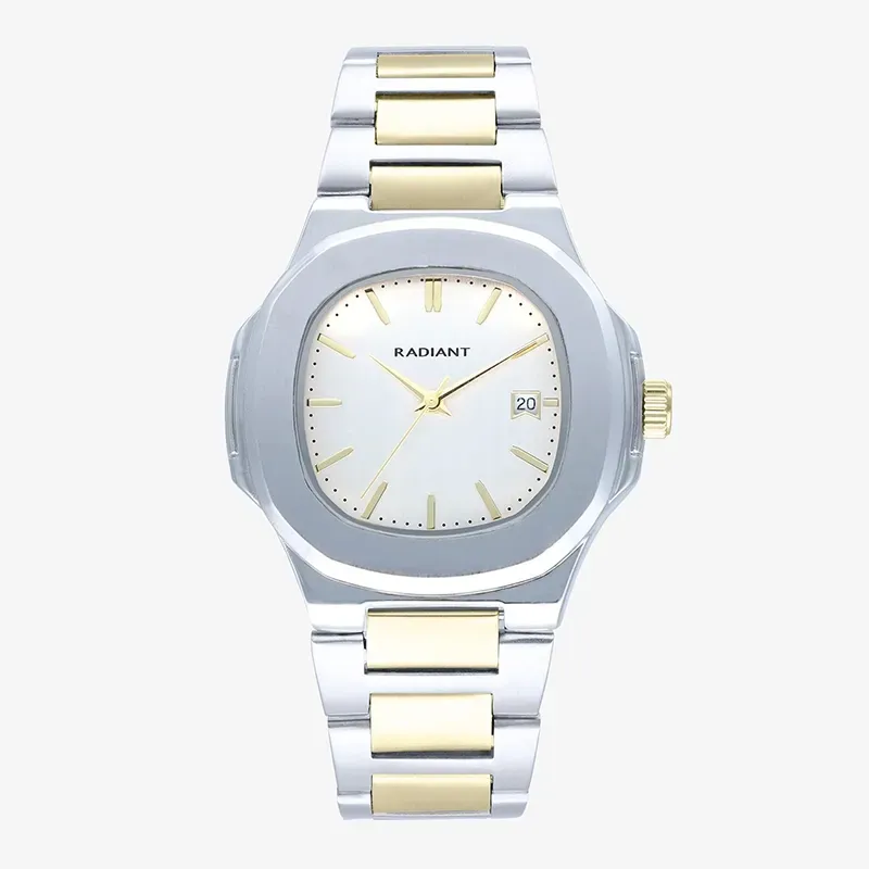 Radiant T-Time Reloj de Hombre Dorado/Plateado Caja Hexagonal