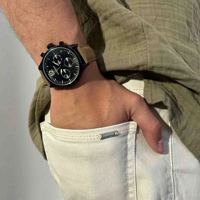 Radiant Team Reloj de Hombre Correa Piel Sintética en Rojo