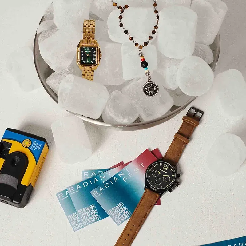 Radiant Team Reloj de Hombre Correa Piel Sintética en Rojo