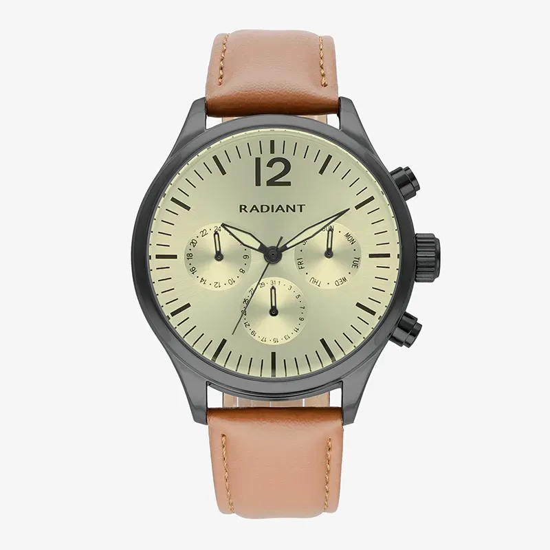 Radiant Team Reloj de Hombre Correa Piel Sintética en Beige