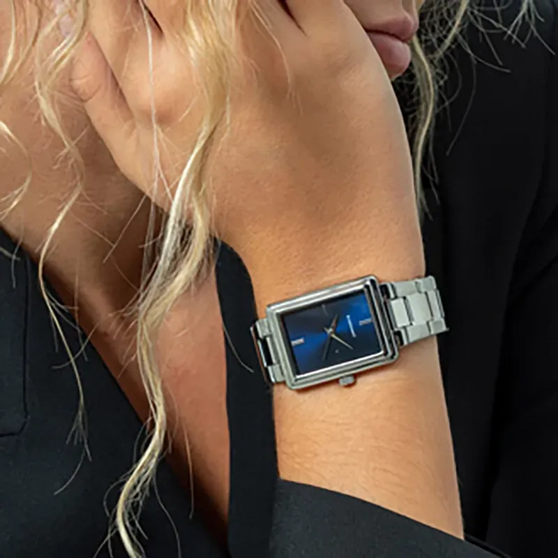 Reloj Courtney en Azul/Plateado