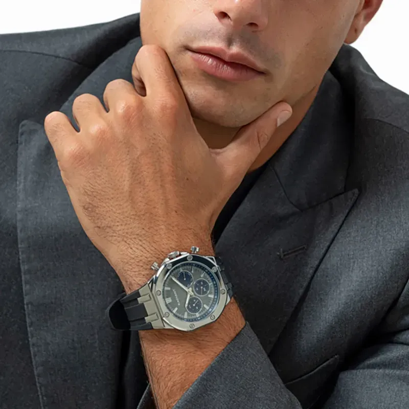 Reloj Hombre Jack Gris/Correa Silicona
