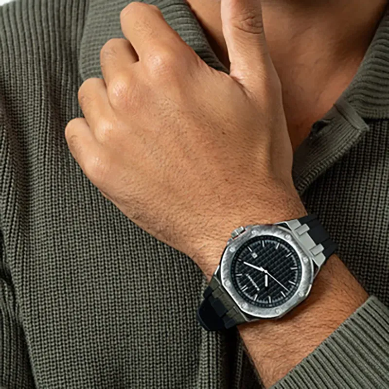 Reloj Hombre Leonardo Negro Correa Silicona
