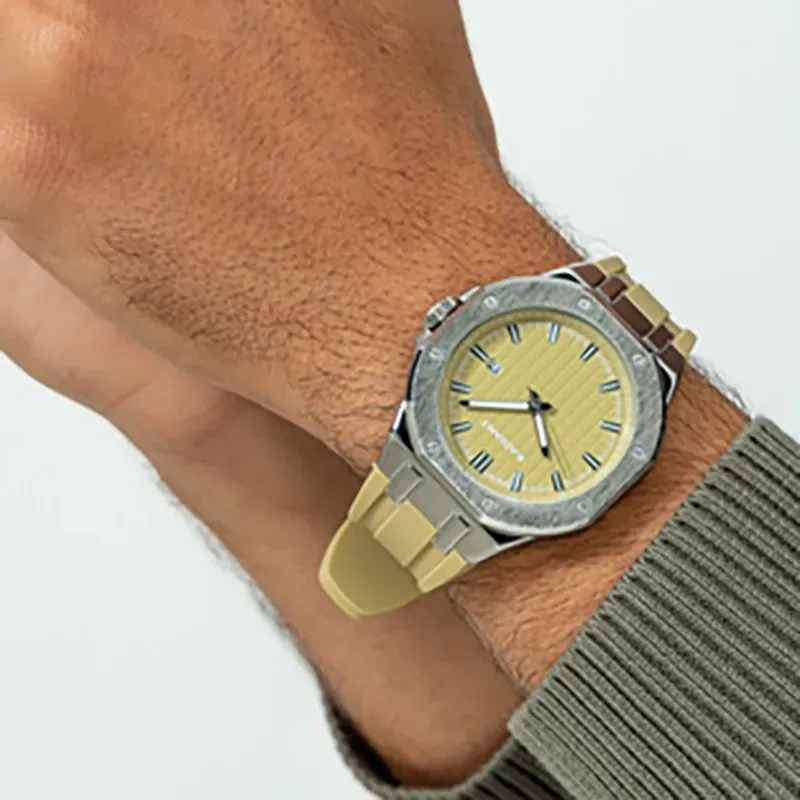 Reloj Hombre Leonardo Verde Correa Silicona