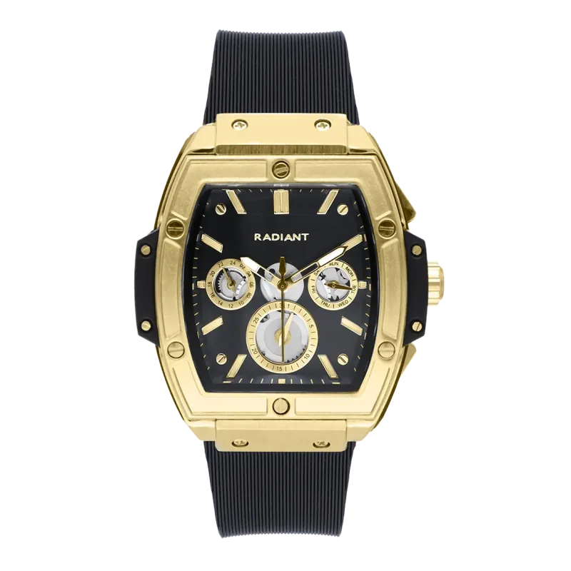 Reloj Hombre Ryan Dorado/Correa Silicona