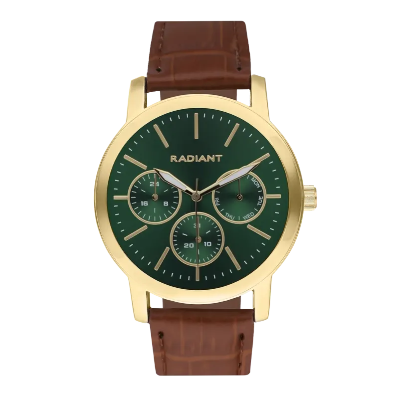Reloj Hombre Harry Verde-Oro/Marrón