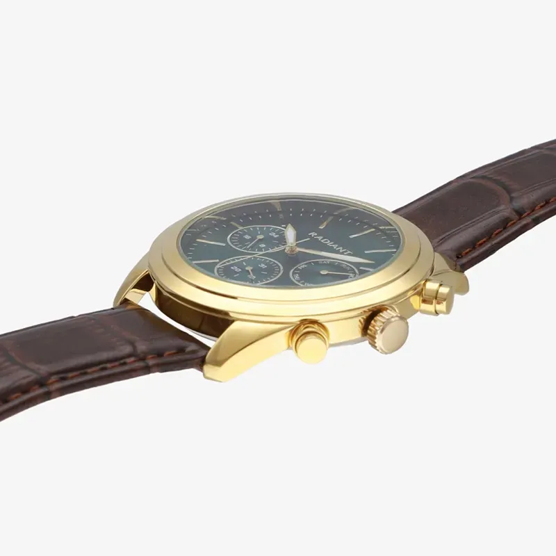 Reloj Hombre Harry Verde-Oro/Marrón