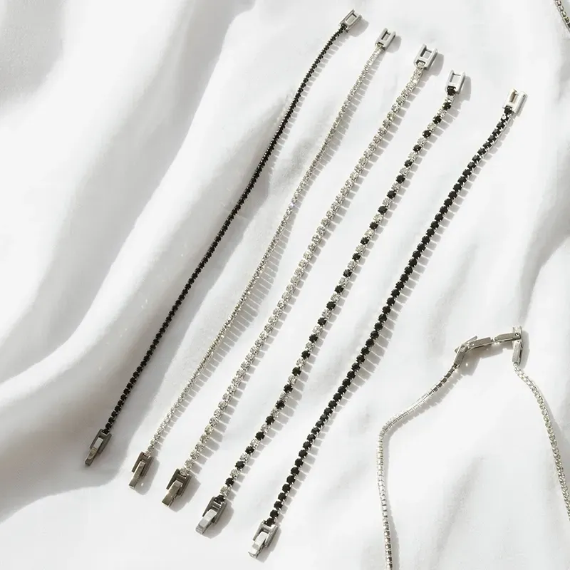 Pulsera Riviere Plata Negro/Blanco FREEDOM Hombre RADIANT