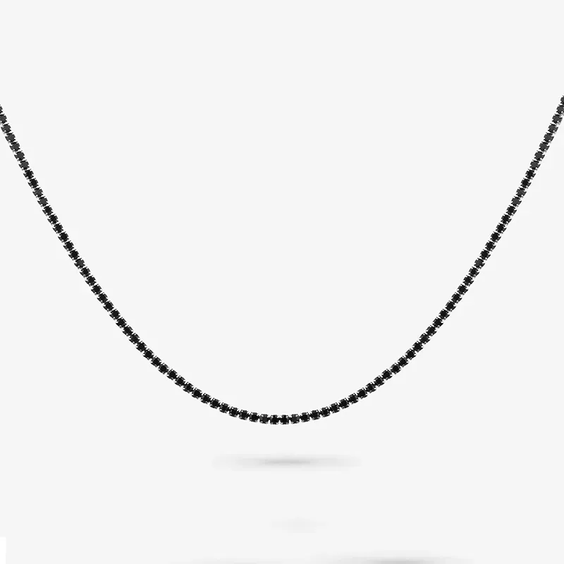Collar Riviere Plata Black FREEDOM de Hombre RADIANT Joyas