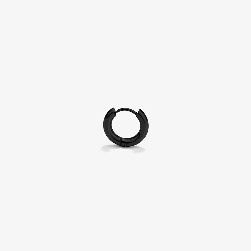 Pendiente Aro Negro SHINE & MATT de Hombre RADIANT Joyas