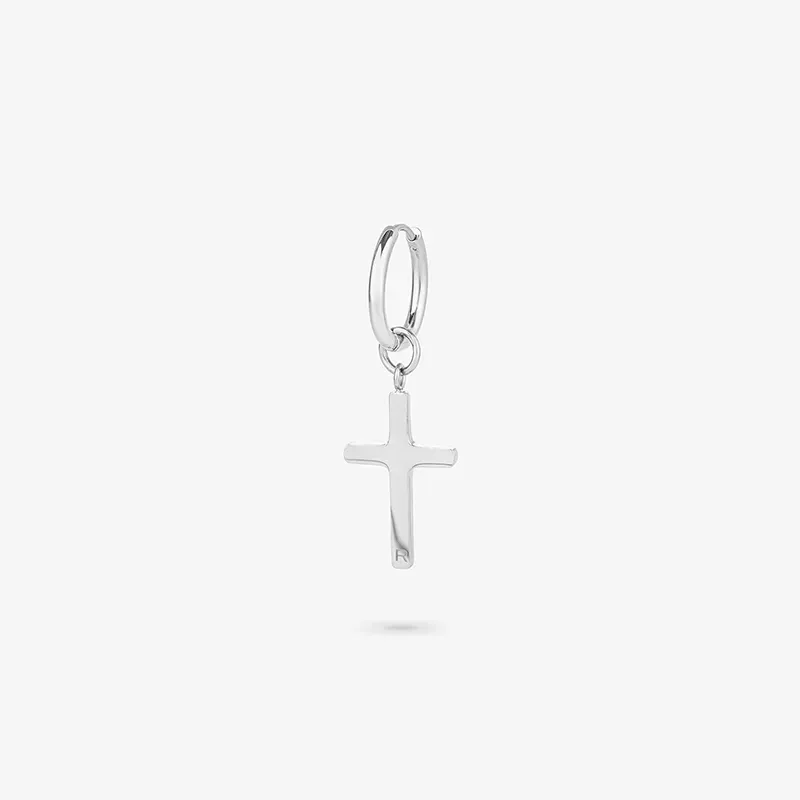 Pendiente Cruz Plata ROUTE 66 de Hombre RADIANT Joyas