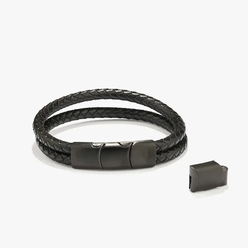 Pulsera piel Black NATURE de Hombre RADIANT Joyas