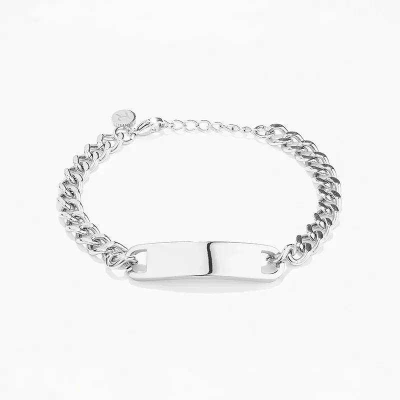 Pulsera esclava placa Plata BOXER de Hombre RADIANT Joyas