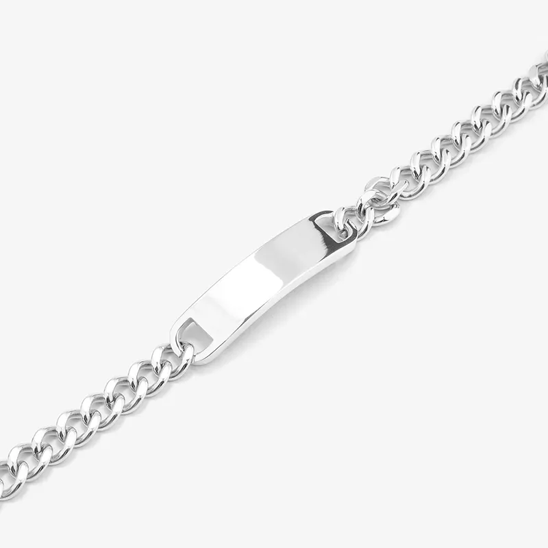 Pulsera esclava placa Plata BOXER de Hombre RADIANT Joyas