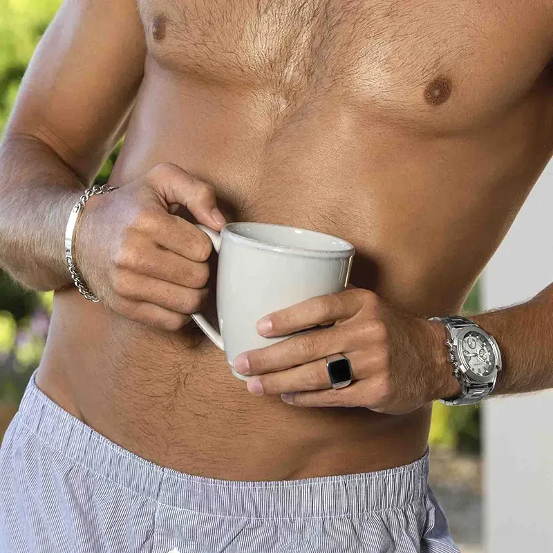 Pulsera esclava placa Plata BOXER de Hombre RADIANT Joyas