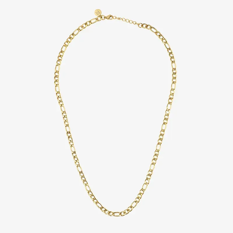 Collar Eslabon Ancho Oro SHINE & MATT Hombre RADIANT Joyas
