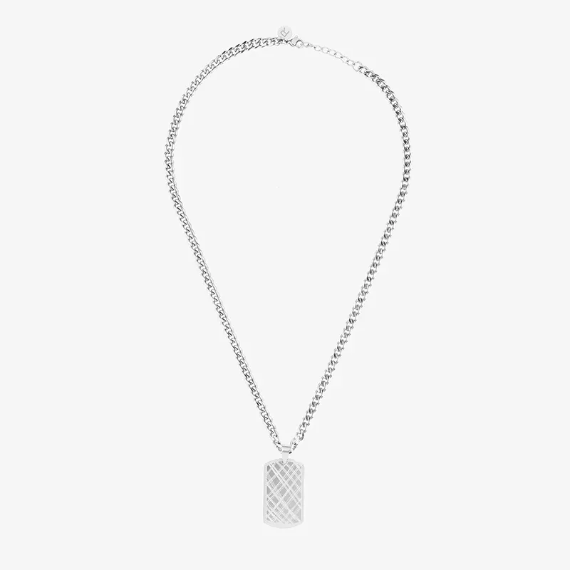 Collar placa Plata PLATE de Hombre RADIANT Joyas