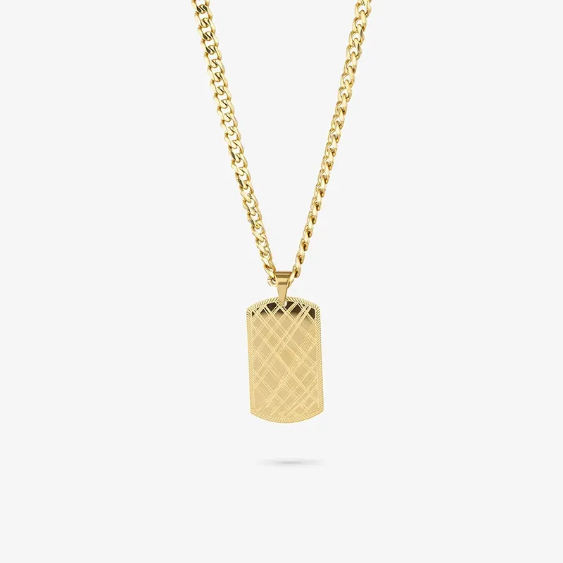 Collar placa Oro PLATE de Hombre RADIANT Joyas