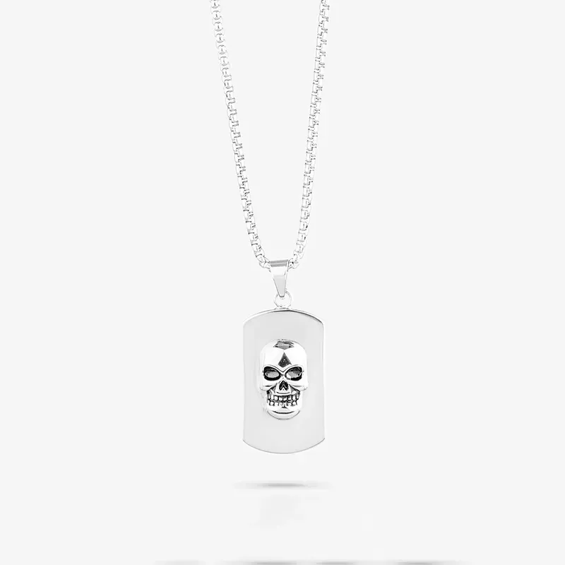 Collar Skull Plata ROUTE 66 de Hombre RADIANT Joyas