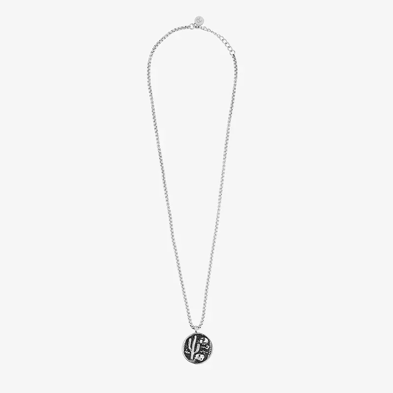 Collar Cactus Plata Negro PEREIRA de Hombre RADIANT Joyas