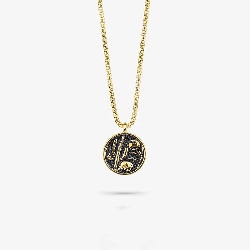 Collar Cactus Oro Negro PEREIRA de Hombre RADIANT Joyas