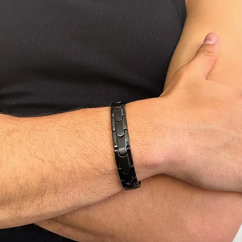 Pulsera Hombre Txema Eslabón en Negro