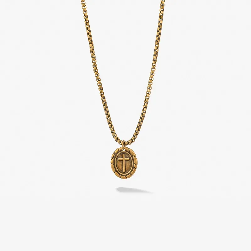 Collar Hombre Mateo óvalo en Oro