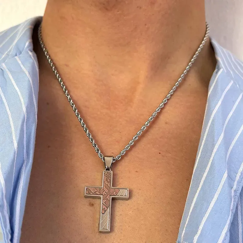 Collar Hombre Mateo Cruz en Plata