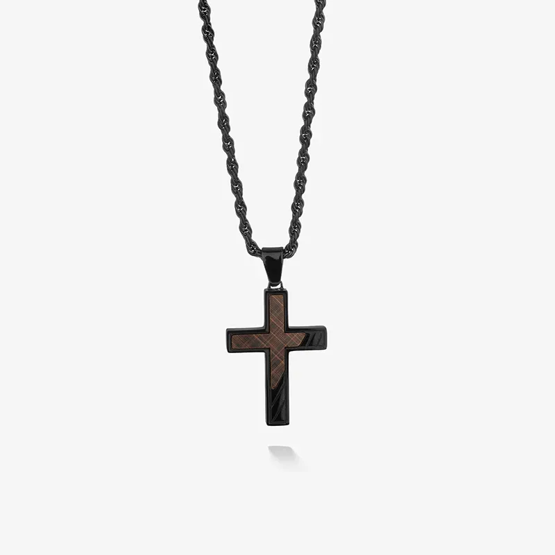 Collar Hombre Mateo Cruz en Negro