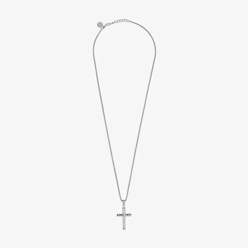 Collar Hombre Mateo Cruz Fina en Plata