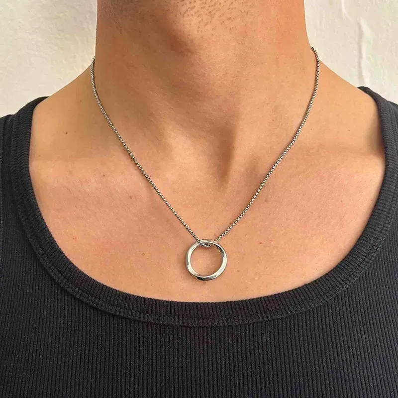Collar Hombre Piti Anilla en Plata