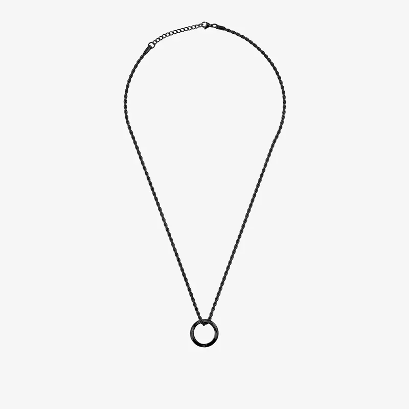 Collar Hombre Piti Anilla en Negro