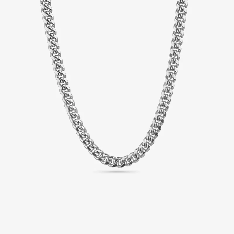 Collar Hombre Musculitos Eslabón en Plata