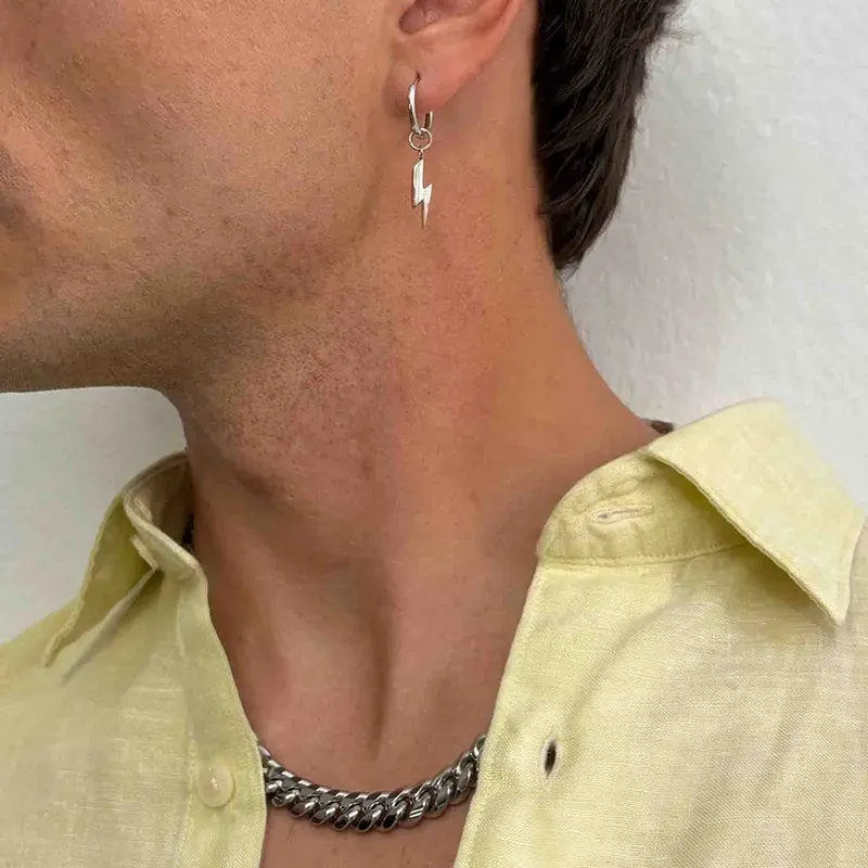 Collar Hombre Musculitos Eslabón en Plata