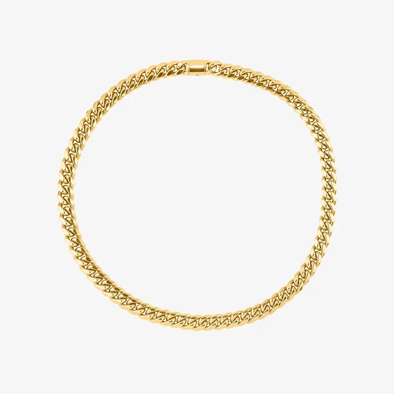 Collar Hombre Musculitos Eslabón en Oro