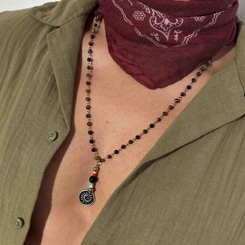 Collar Hombre Palau Sol y Luna en Plata