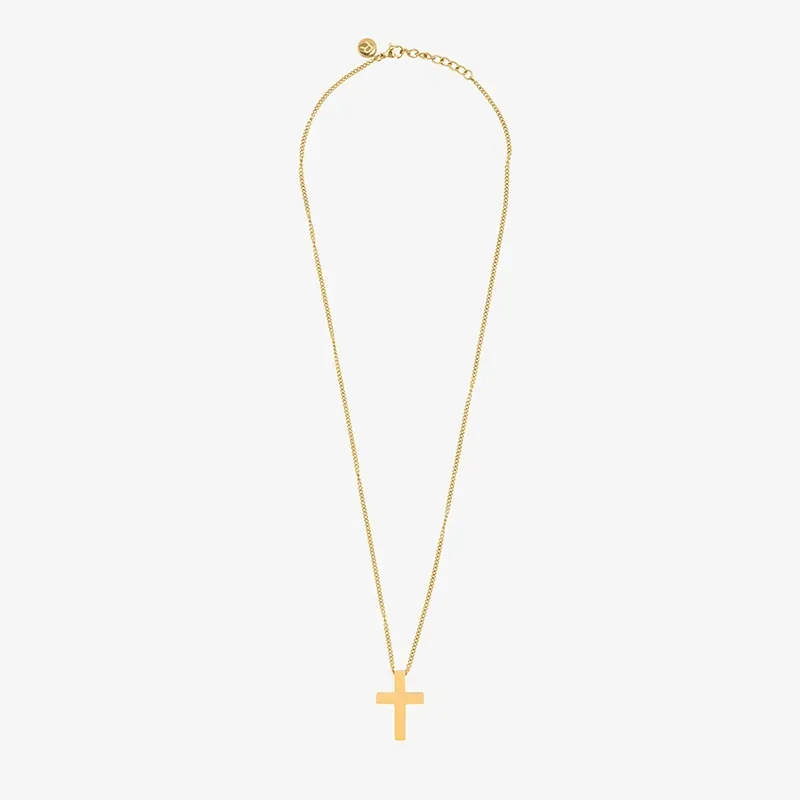 Collar Hombre Mateo Cruz Lisa en Oro