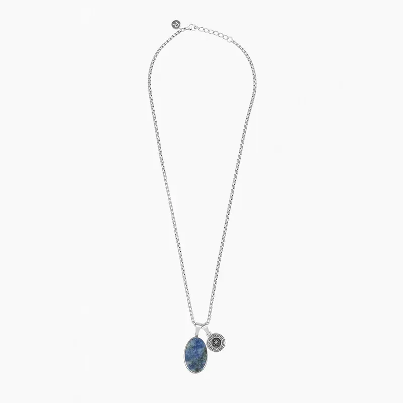 Collar Hombre Medallon Azul J.PALAU