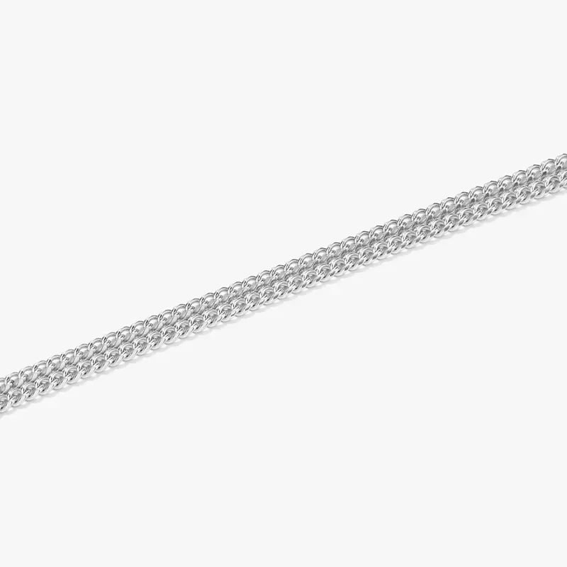 Pulsera doble Hombre Txema en Plata