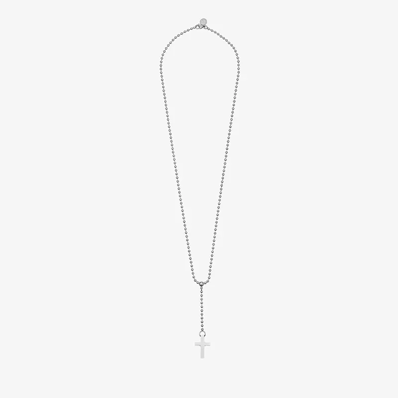 Collar Palau con Cruz Plateado
