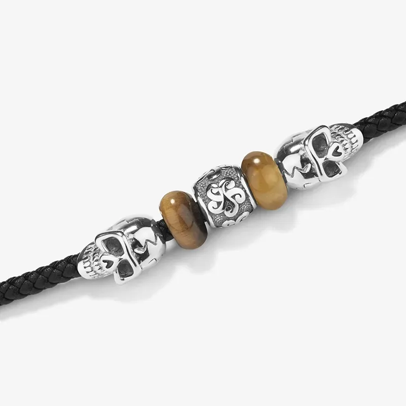 Pulsera Hombre Pirate Abalorios Plateado | Radiant