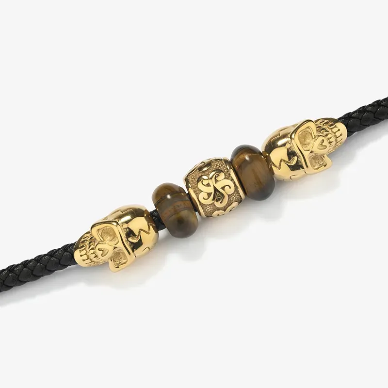 Pulsera Hombre Pirate Abalorios Dorado | Radiant